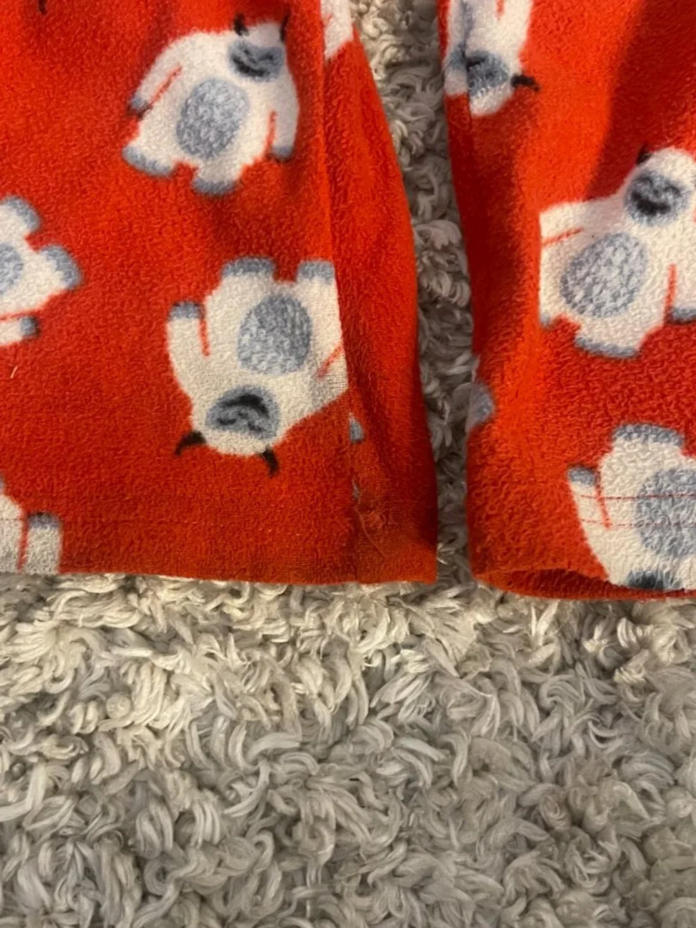 Calvin Klein Kids 10/12 Red Yeti Fleece Pajama Pants
